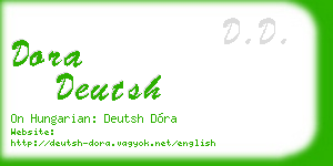 dora deutsh business card